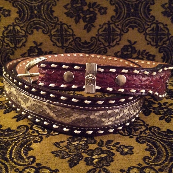 Men's Hand Leather Made Belt - Picture 3 of 8